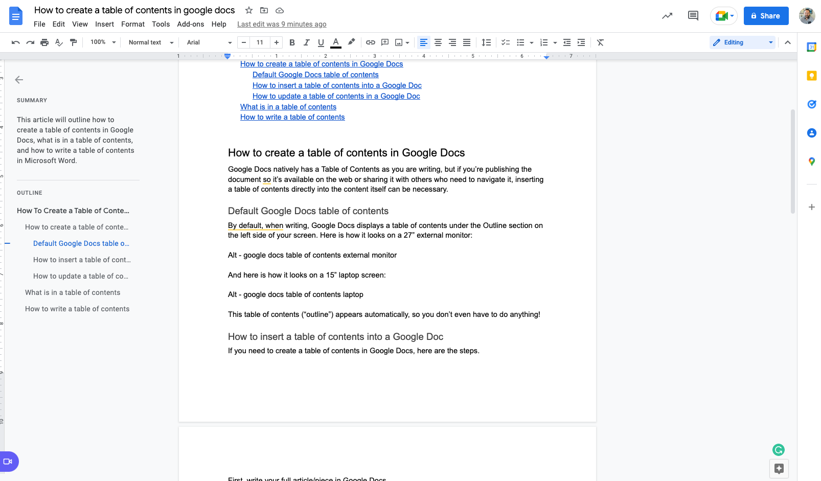 Cara Membuat Daftar Isi di Google Docs