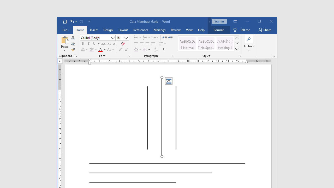 Cara Membuat Garis di Word