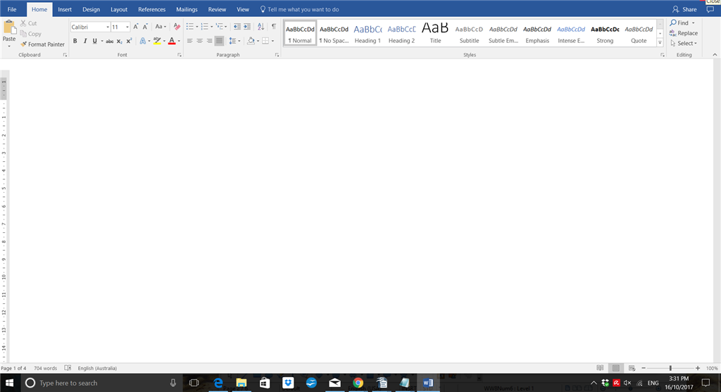 Blank Page di Word