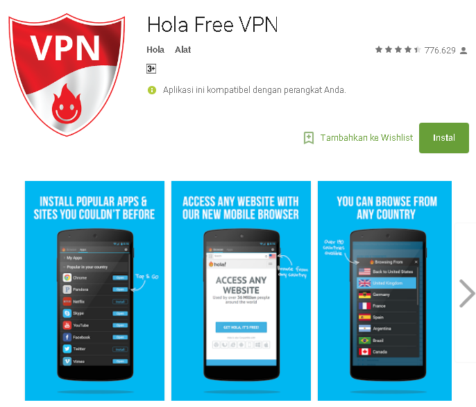 Download Hola VPN Versi Lama