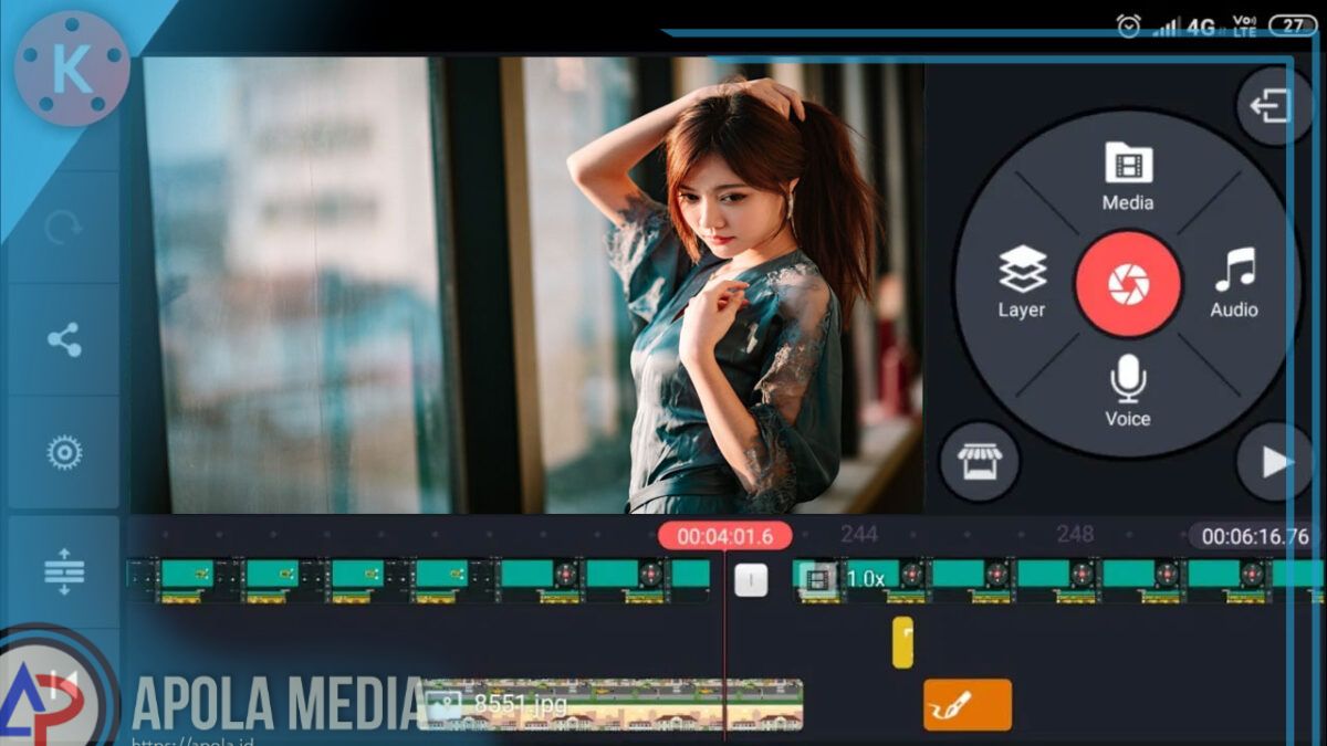 Cara Crop Video di Kinemaster