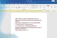 Cara Menghilangkan Garis Merah di Word