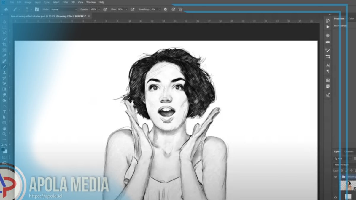 Cara Membuat Foto Sketsa di Photoshop